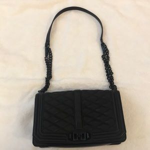 Rebecca Minkoff Love Cross body. Black chain.